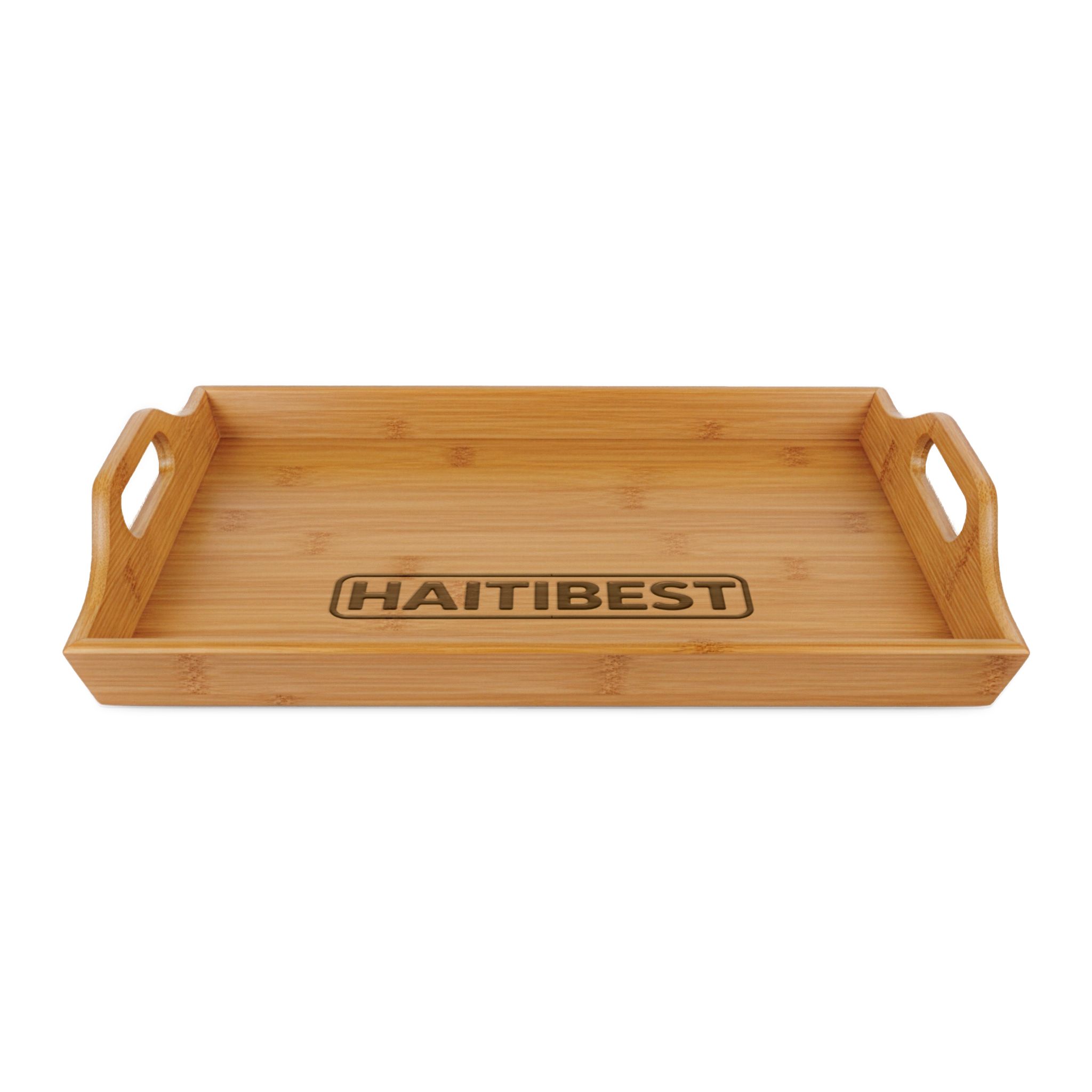 Engraved Bamboo Serving Tray – Personalized HAITIBEST Wood Breakfast & Charcuterie Tray - Image 2