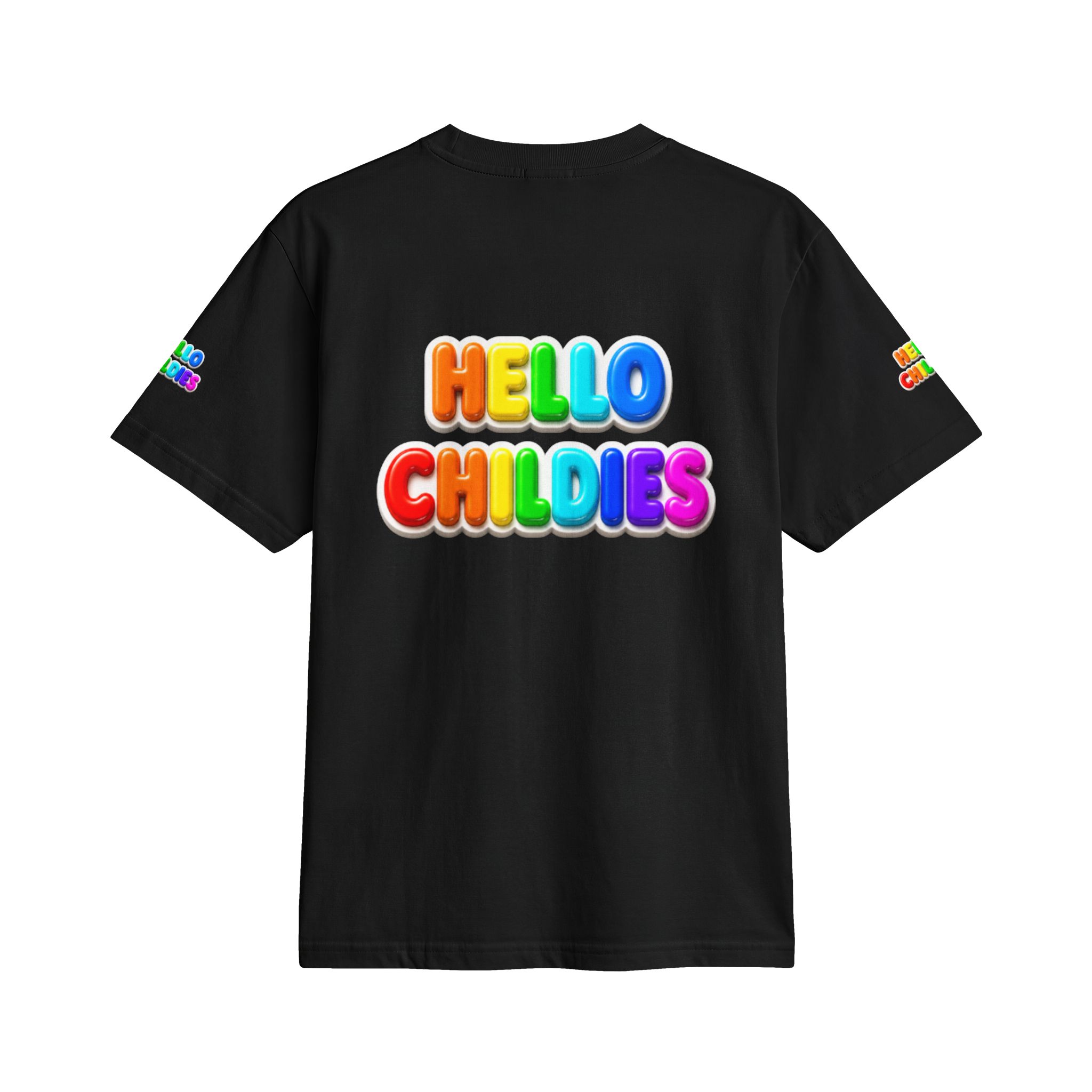 Hello Childies T-Shirt — Colorful Rainbow Kids Graphic Tee - Image 6