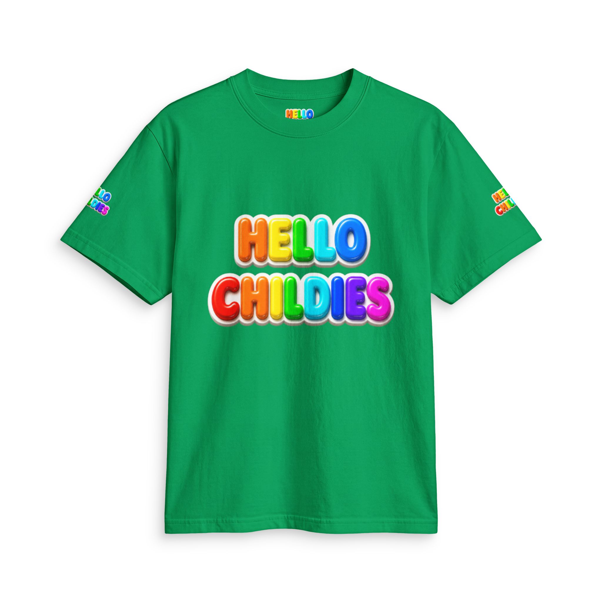 Hello Childies T-Shirt — Colorful Rainbow Kids Graphic Tee - Image 11