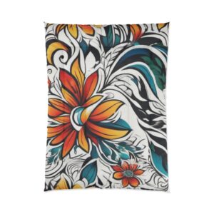 Floral Surf Comforter — Bold Tropical Flower Bedding