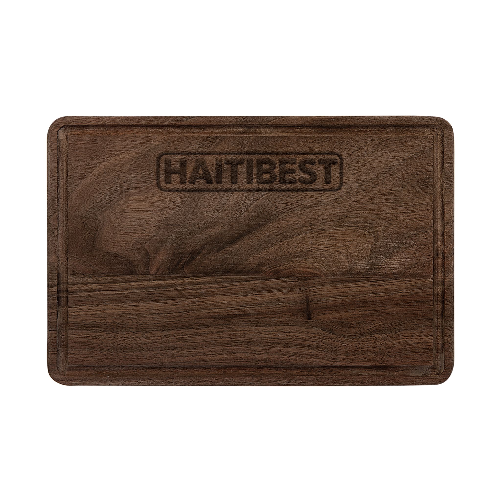 Engraved Wooden Cutting Board — Personalized 'HAITIBEST' Charcuterie & Prep Board - Image 2