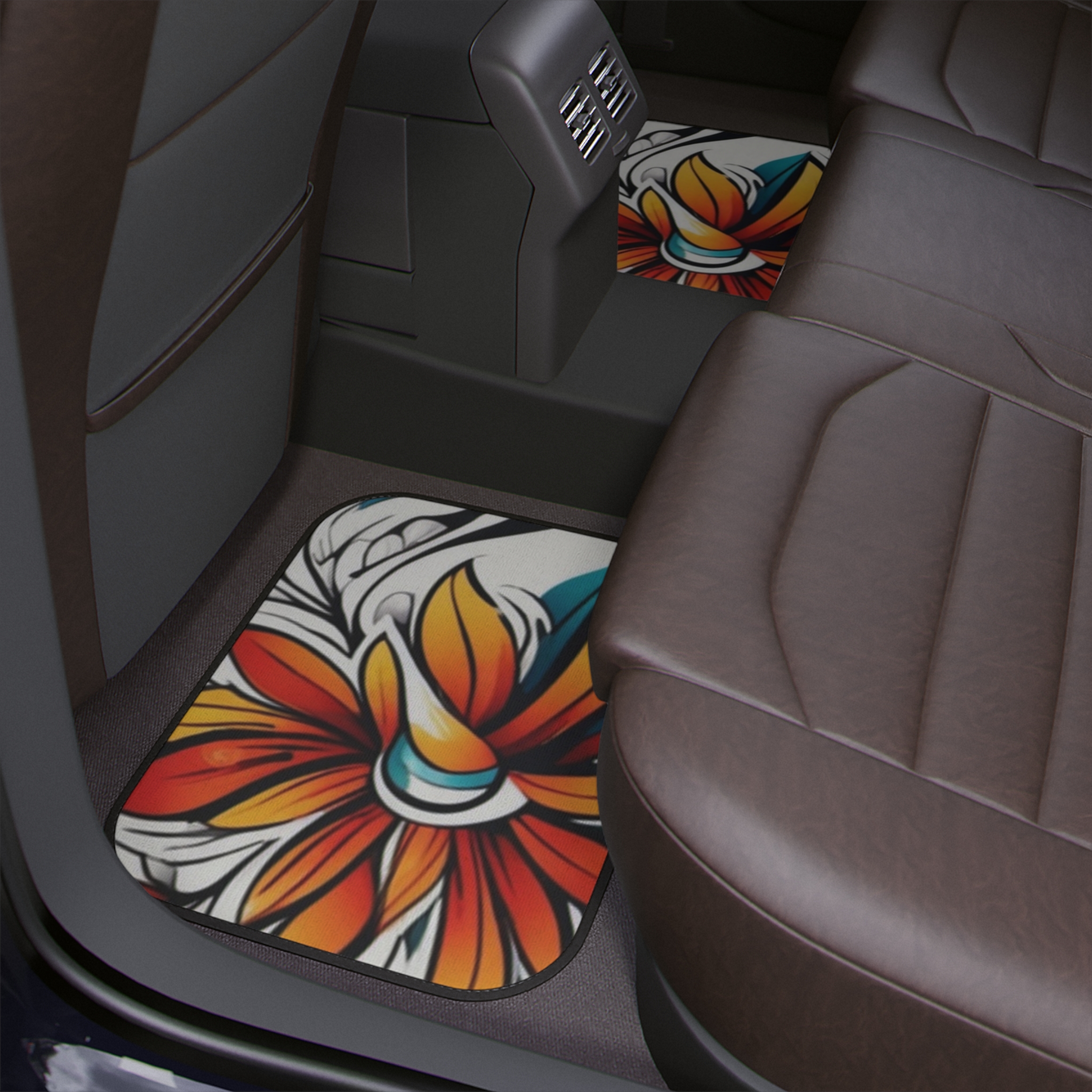 Floral Boho Car Floor Mat — Colorful Tropical Flower Design - Image 8