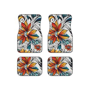 Floral Burst Car Mats (Set of 4)