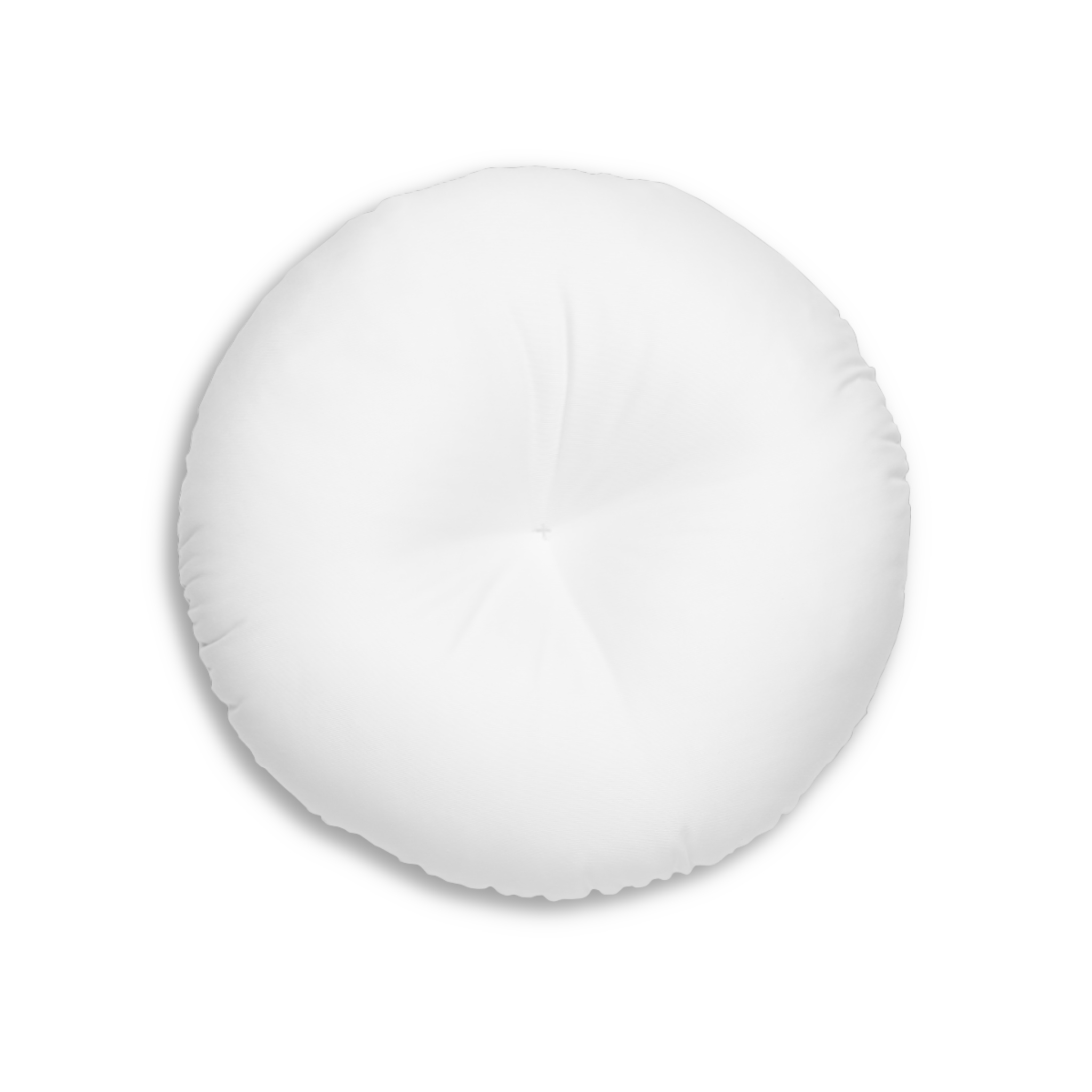 Round Tufted Floor Pillow — Vibrant Tropical Floral Cushion - Image 2