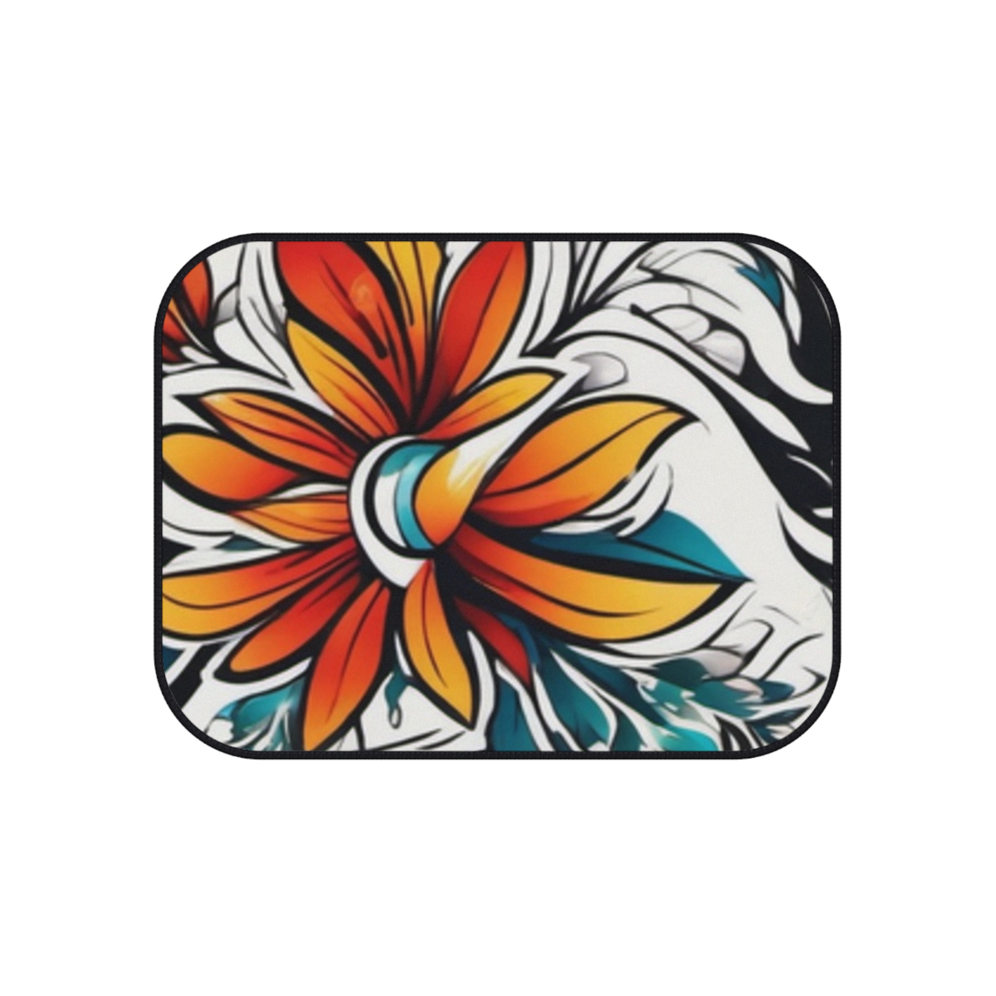 Floral Burst Car Mats (Set of 4) - Image 4