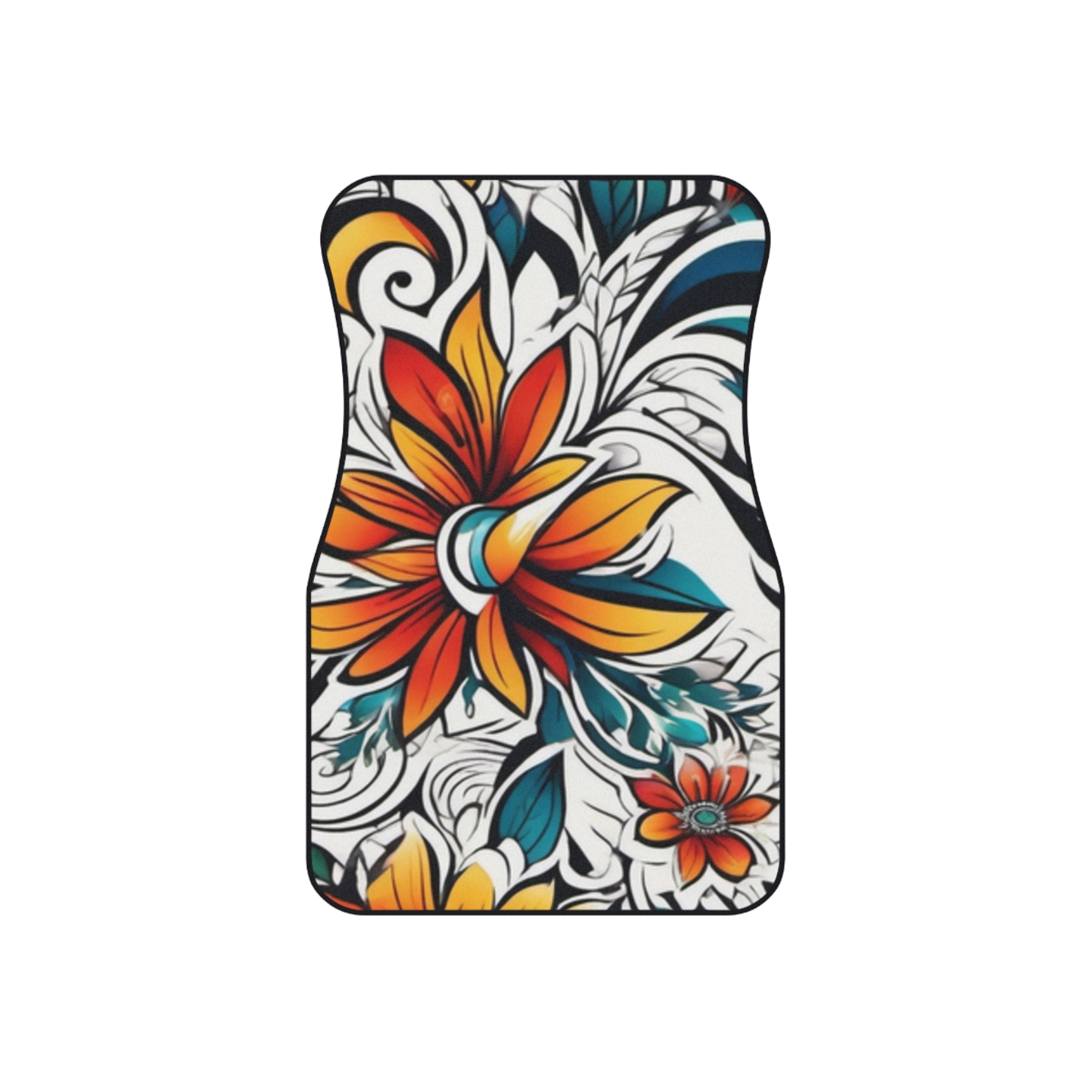 Floral Burst Car Mats (Set of 4) - Image 3