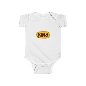 Kind Baby Bodysuit - Infant Onesie with 'KIND' Retro Patch Graphic