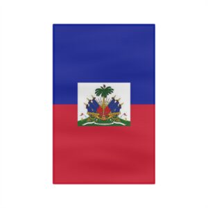 Haiti Flag Microfiber Tea Towel – Patriotic Kitchen Towel with National Coat of Arms