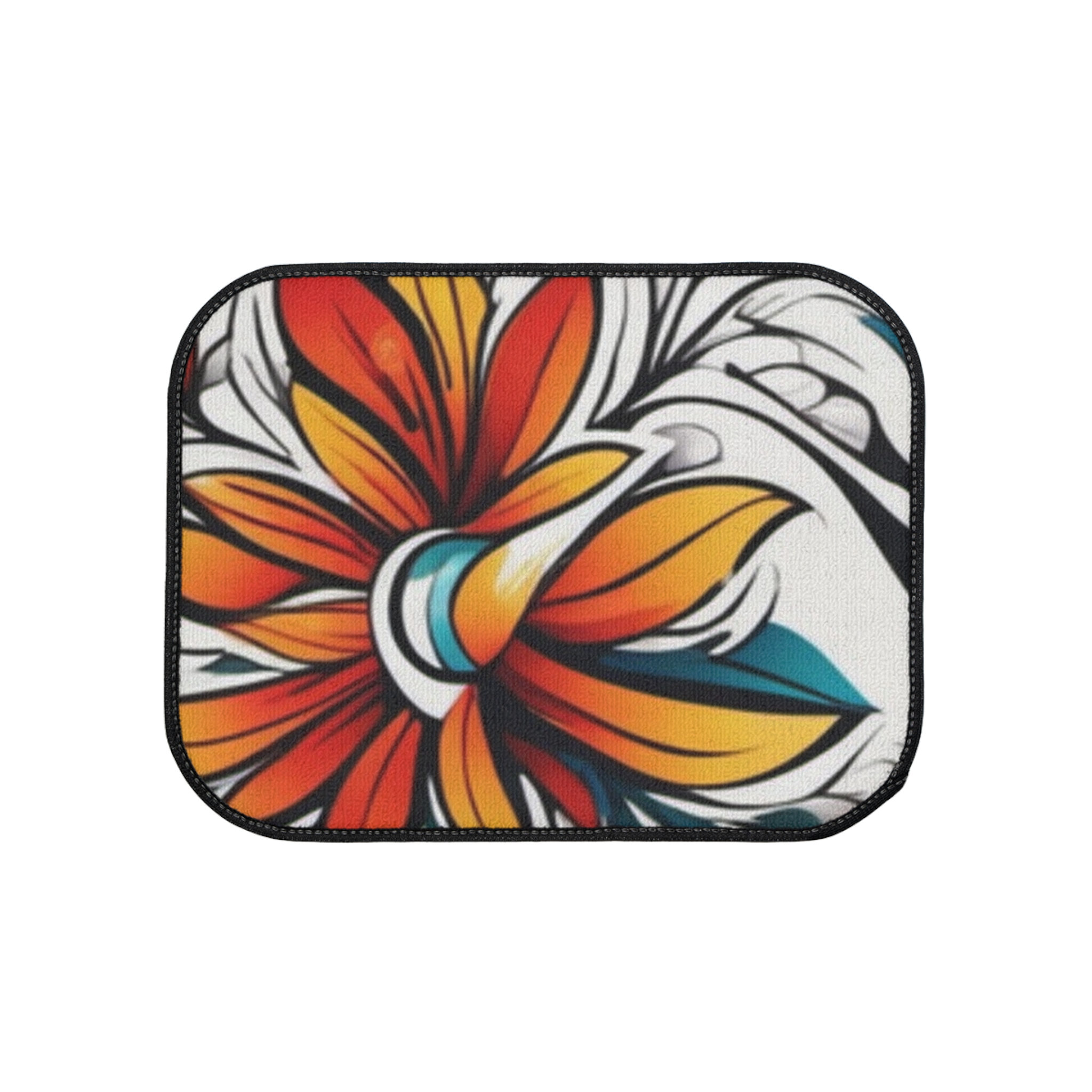 Floral Boho Car Floor Mat — Colorful Tropical Flower Design - Image 5