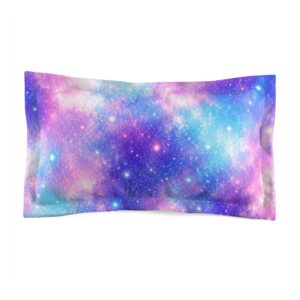 Floral Spotted-Style Microfiber Pillow Sham — Bold Orange & Teal Bloom Design Wilomart