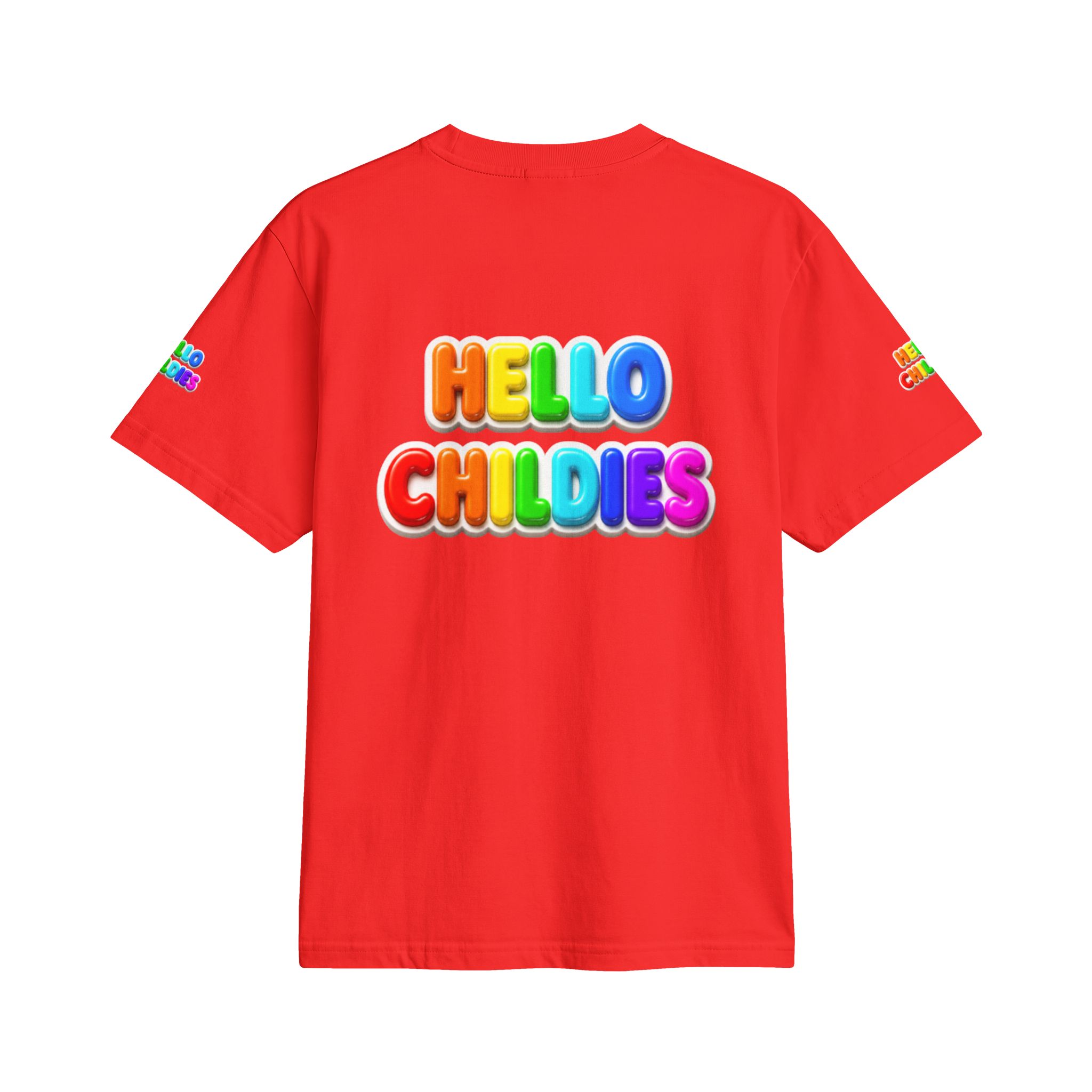 Hello Childies T-Shirt — Colorful Rainbow Kids Graphic Tee - Image 22