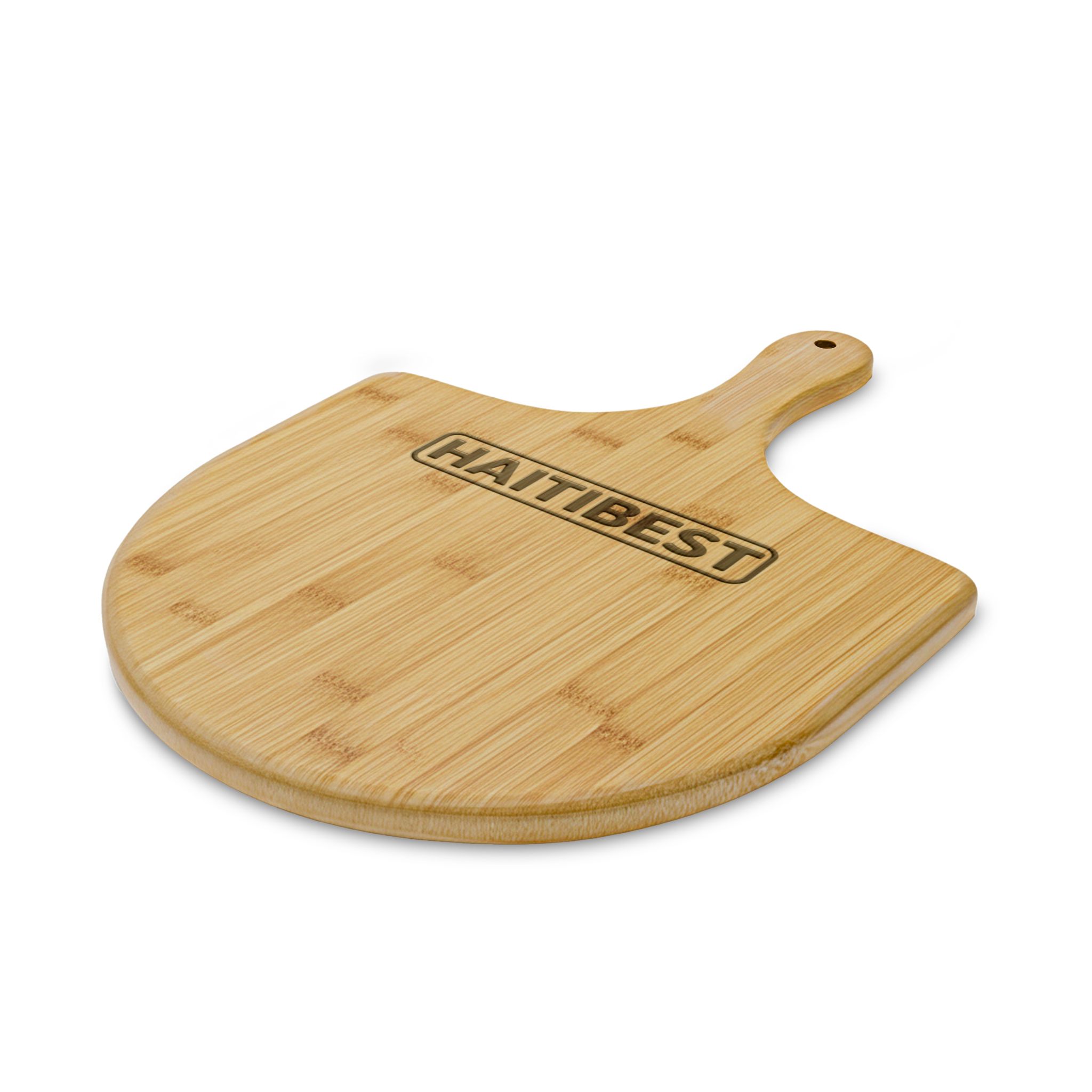 Engraved Bamboo Pizza Peel — Personalized HAITIBEST Serving Board - Image 2