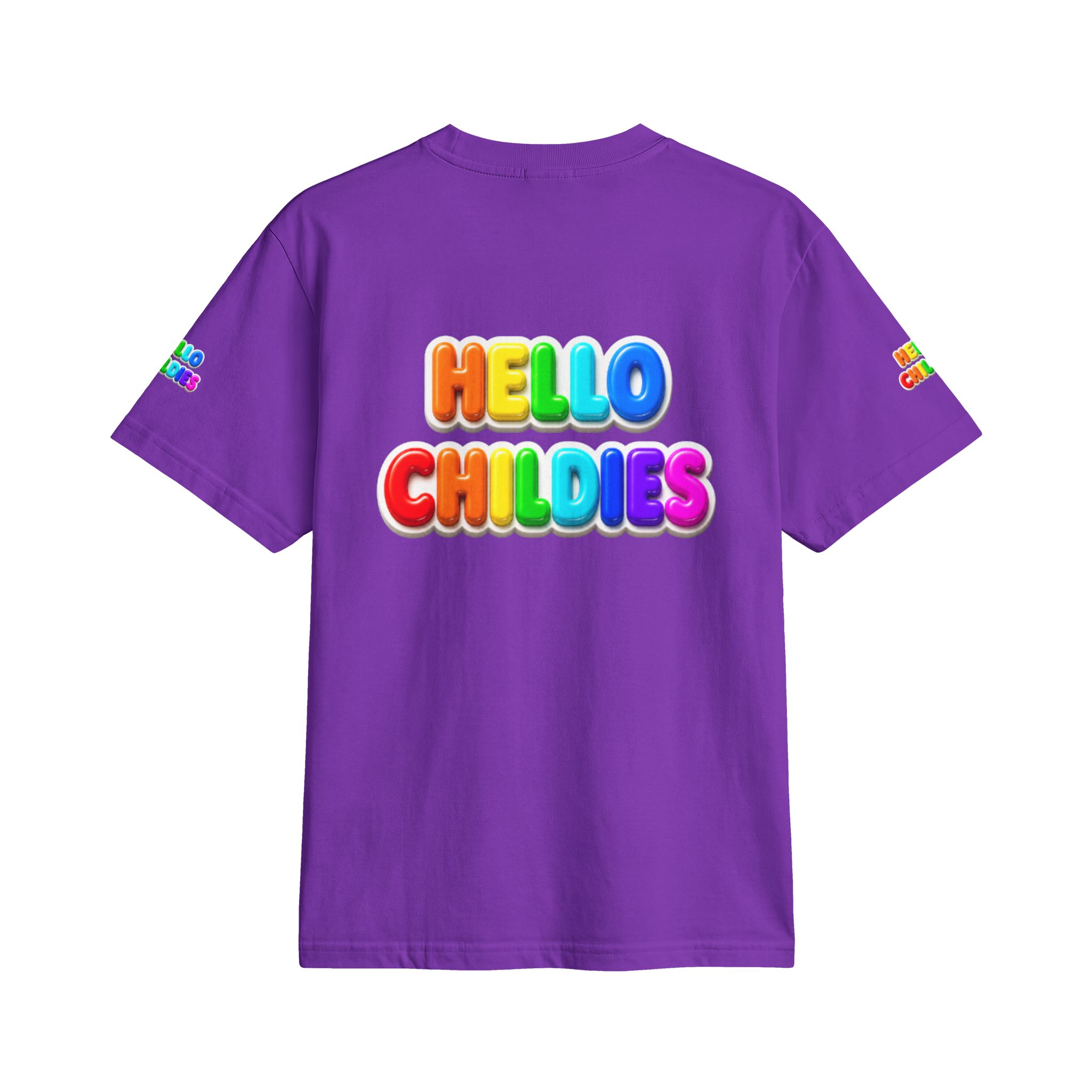 Hello Childies T-Shirt — Colorful Rainbow Kids Graphic Tee - Image 18