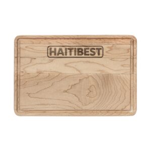 Engraved Wooden Cutting Board — Personalized 'HAITIBEST' Charcuterie & Prep Board