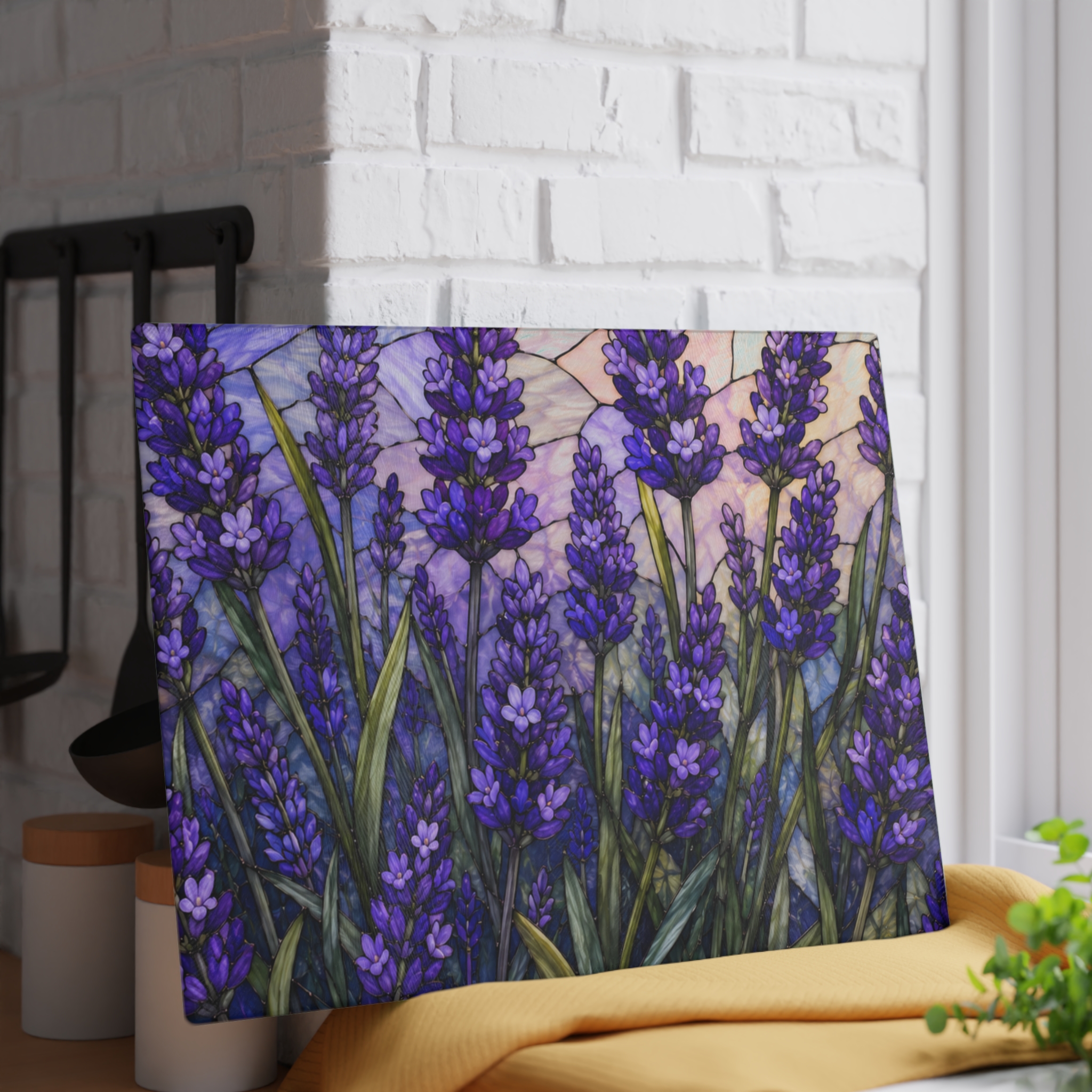 Lavender Fields Glass Cutting Board — Decorative Floral Kitchen Board WILOMART - Image 11