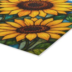 Sunflower Stained Glass Glass Cutting Board WILOMART