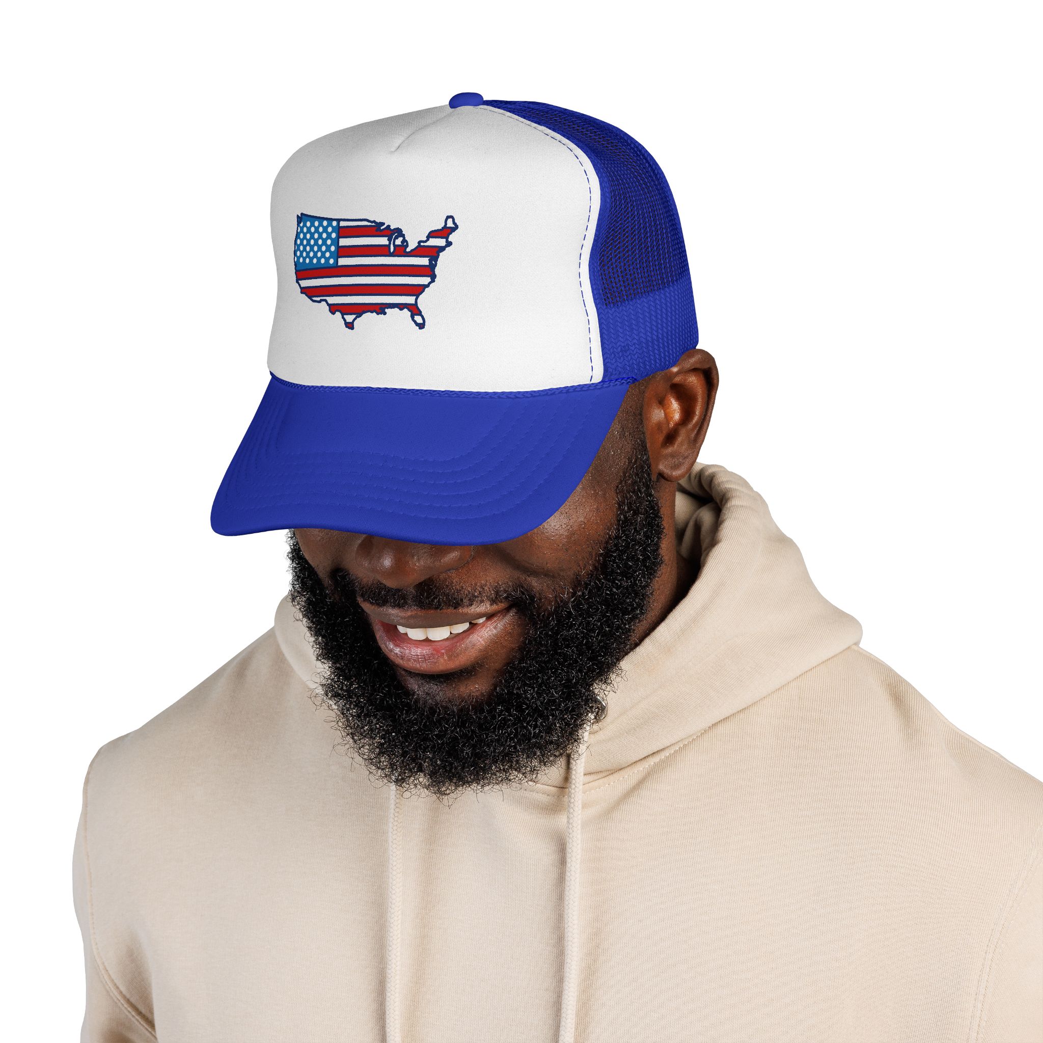 American Flag USA Map Trucker Cap WILOMART - Image 10