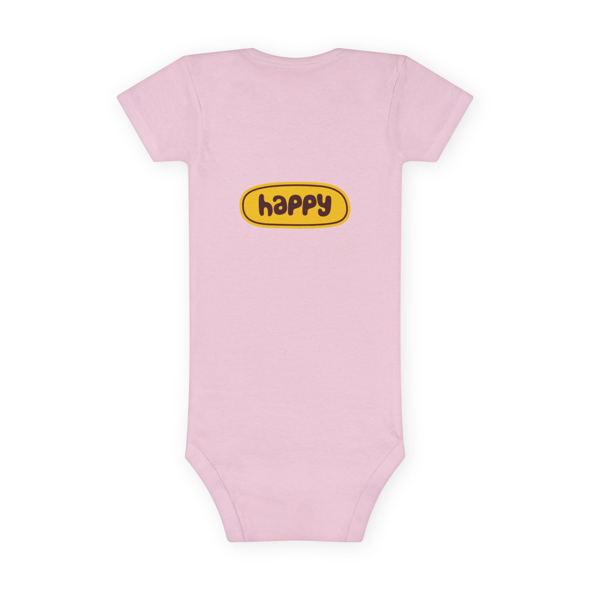 Happy Baby Onesie – Cute Yellow 'happy' Graphic Infant Bodysuit WILOMART - Image 14