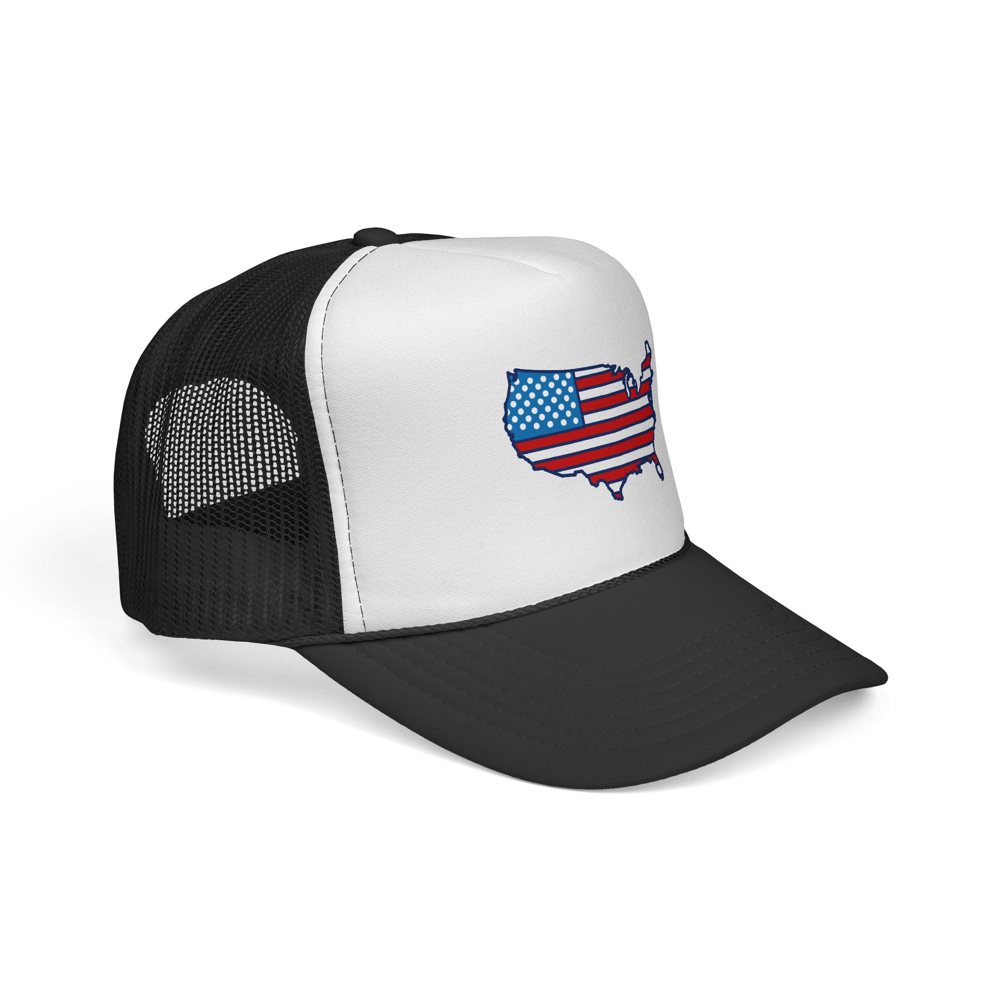 American Flag USA Map Trucker Cap WILOMART - Image 3