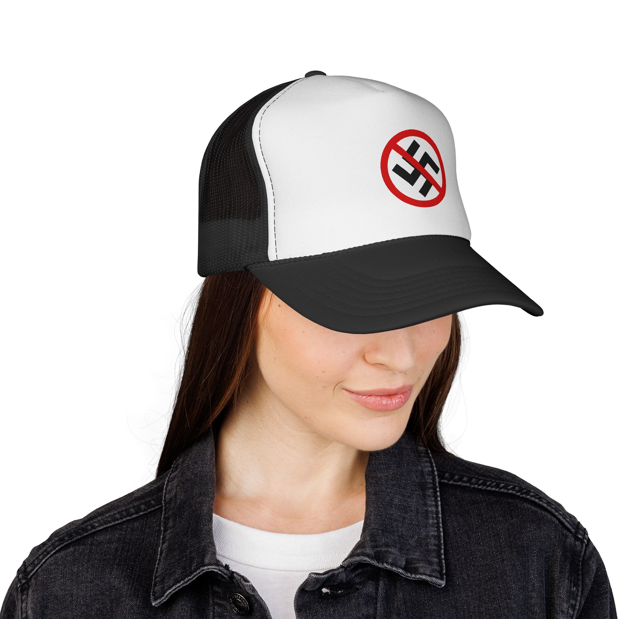 Trucker Cap — Anti-Nazi No Swastika Logo WILOMART - Image 5
