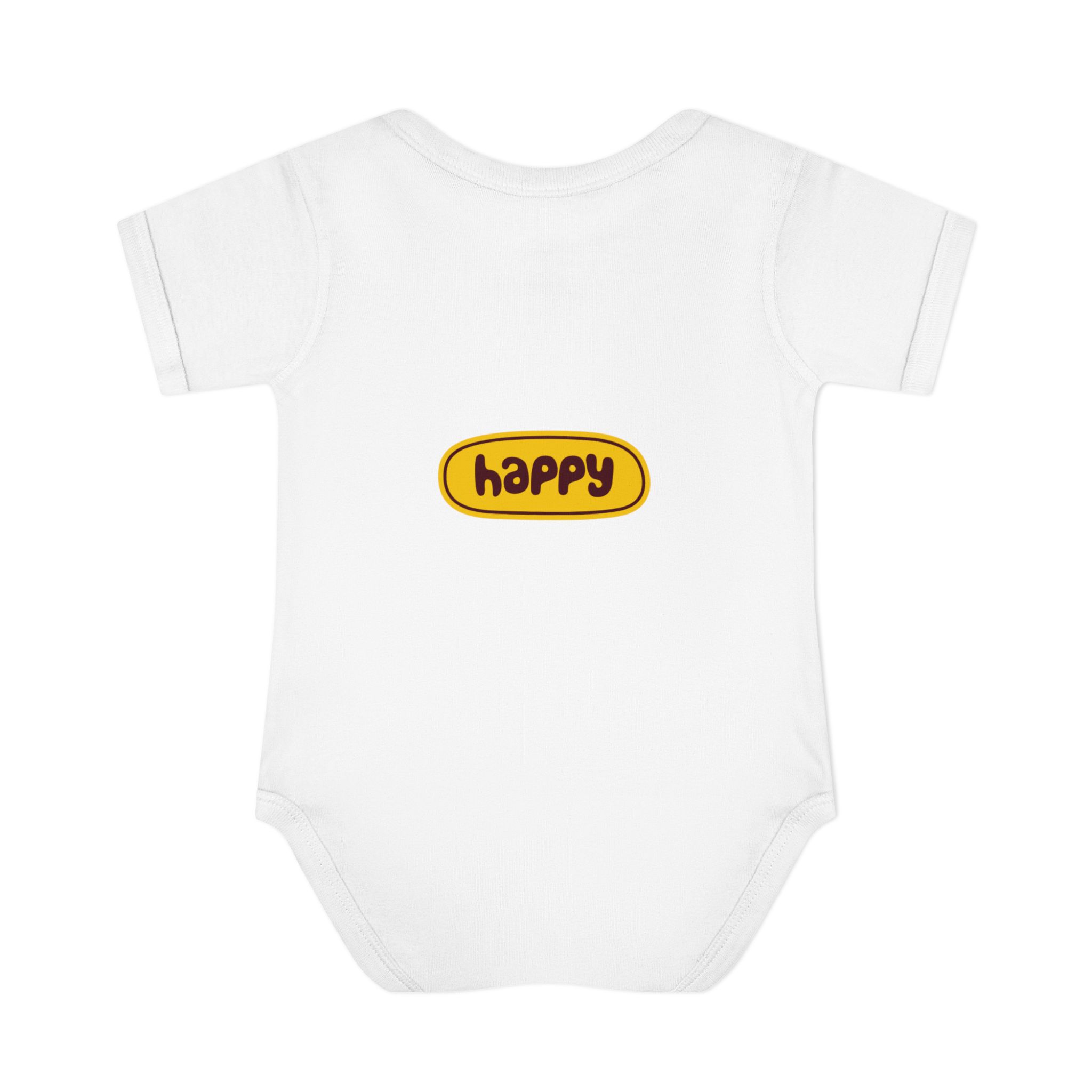 Happy Baby Bodysuit — Infant Rib One-Piece WILOMART - Image 2