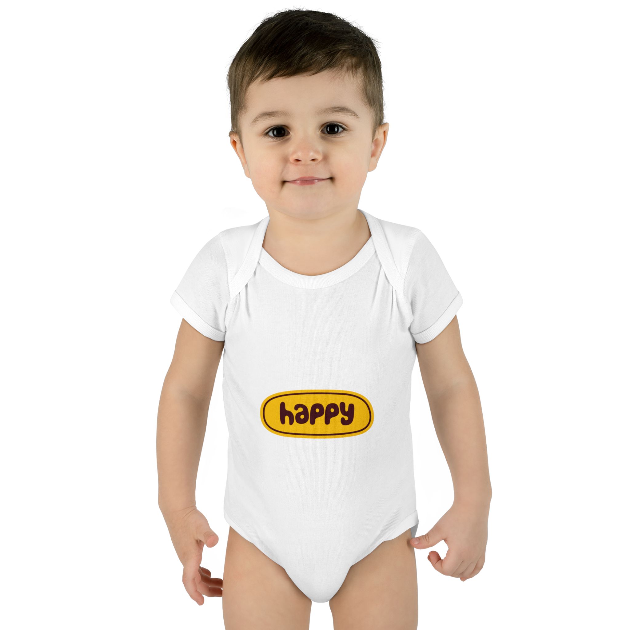 Happy Baby Bodysuit — Infant Rib One-Piece WILOMART - Image 3