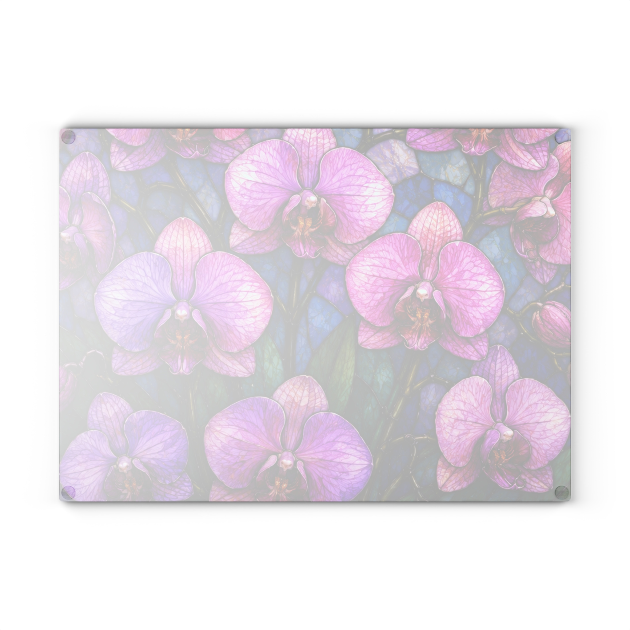 Glass Cutting Board — Purple Orchid Floral Kitchen Cutting Board WILOMART - Image 8
