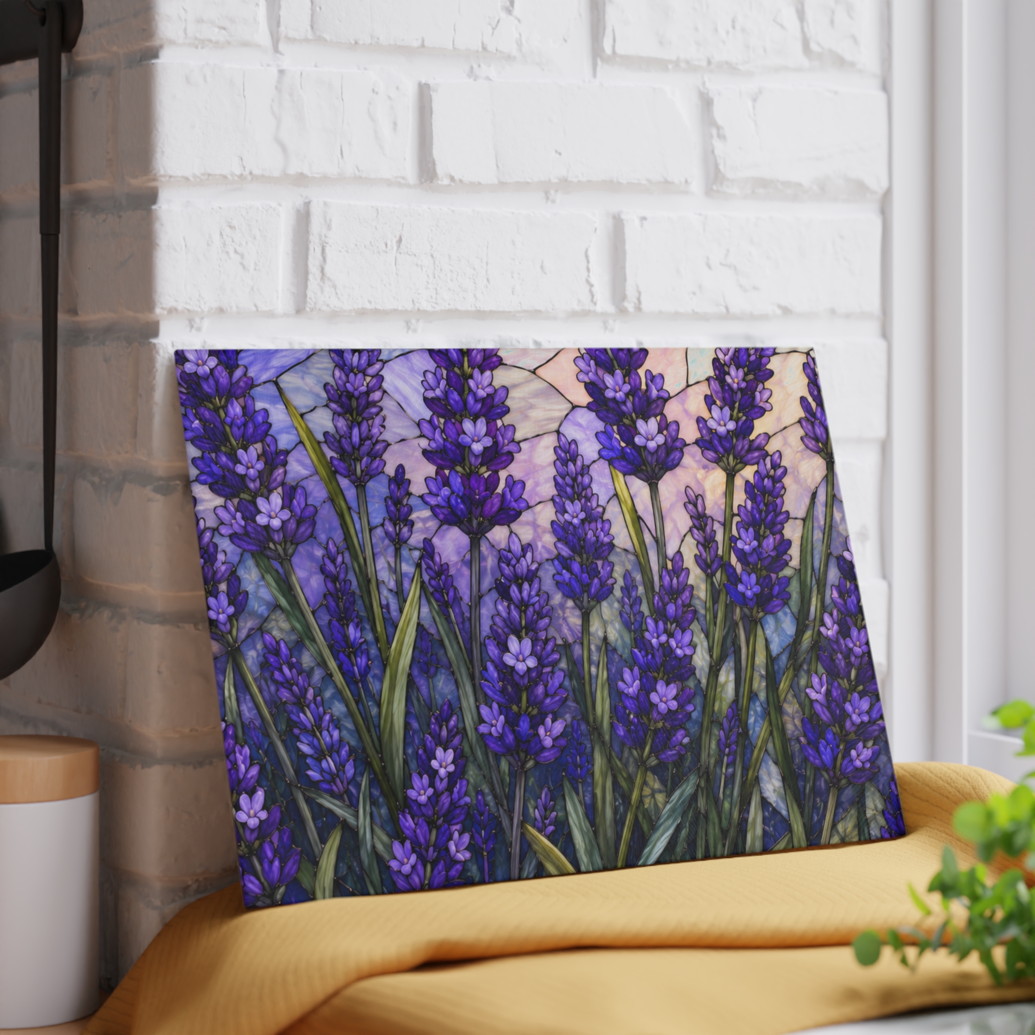 Lavender Fields Glass Cutting Board — Decorative Floral Kitchen Board WILOMART - Image 6