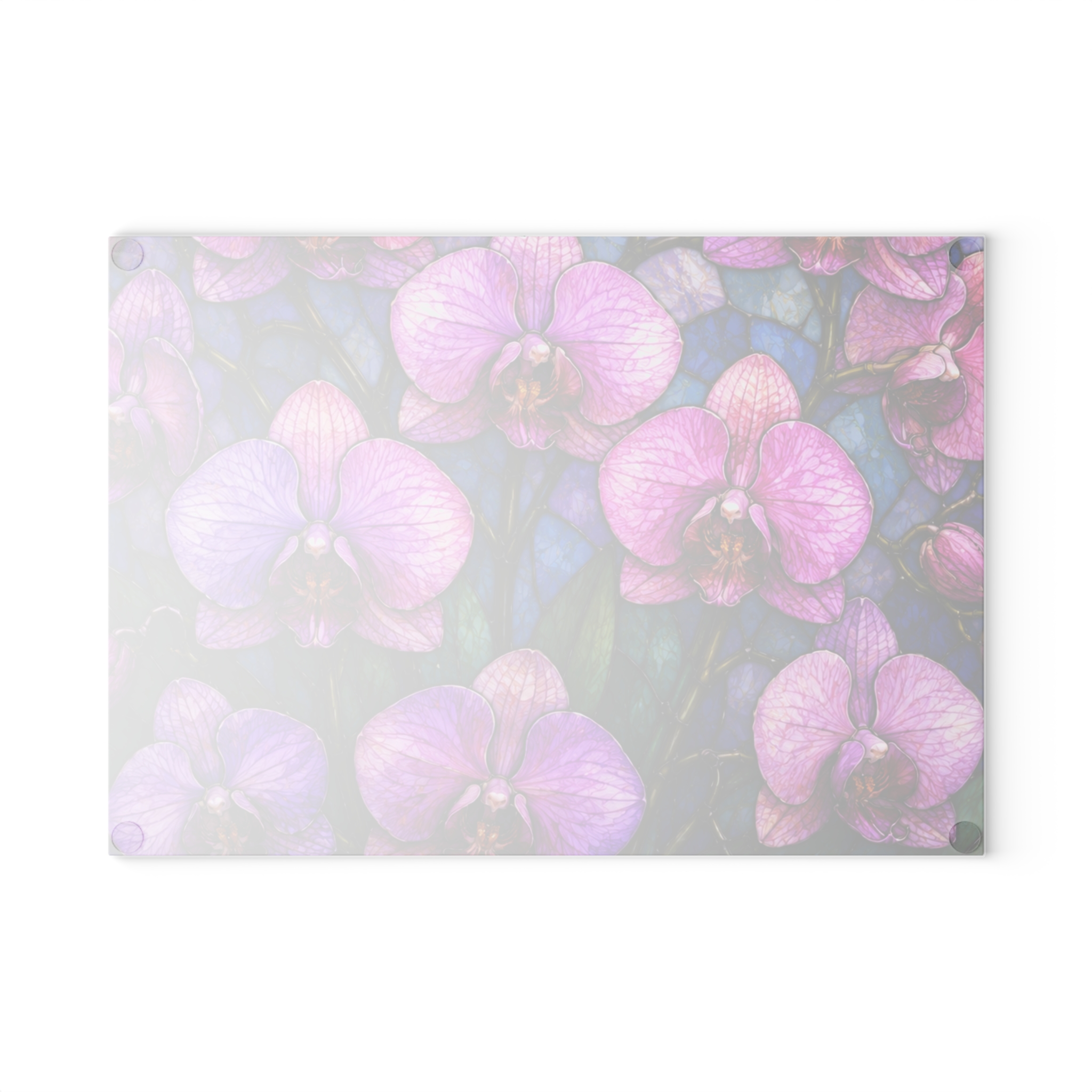 Glass Cutting Board — Purple Orchid Floral Kitchen Cutting Board WILOMART - Image 3