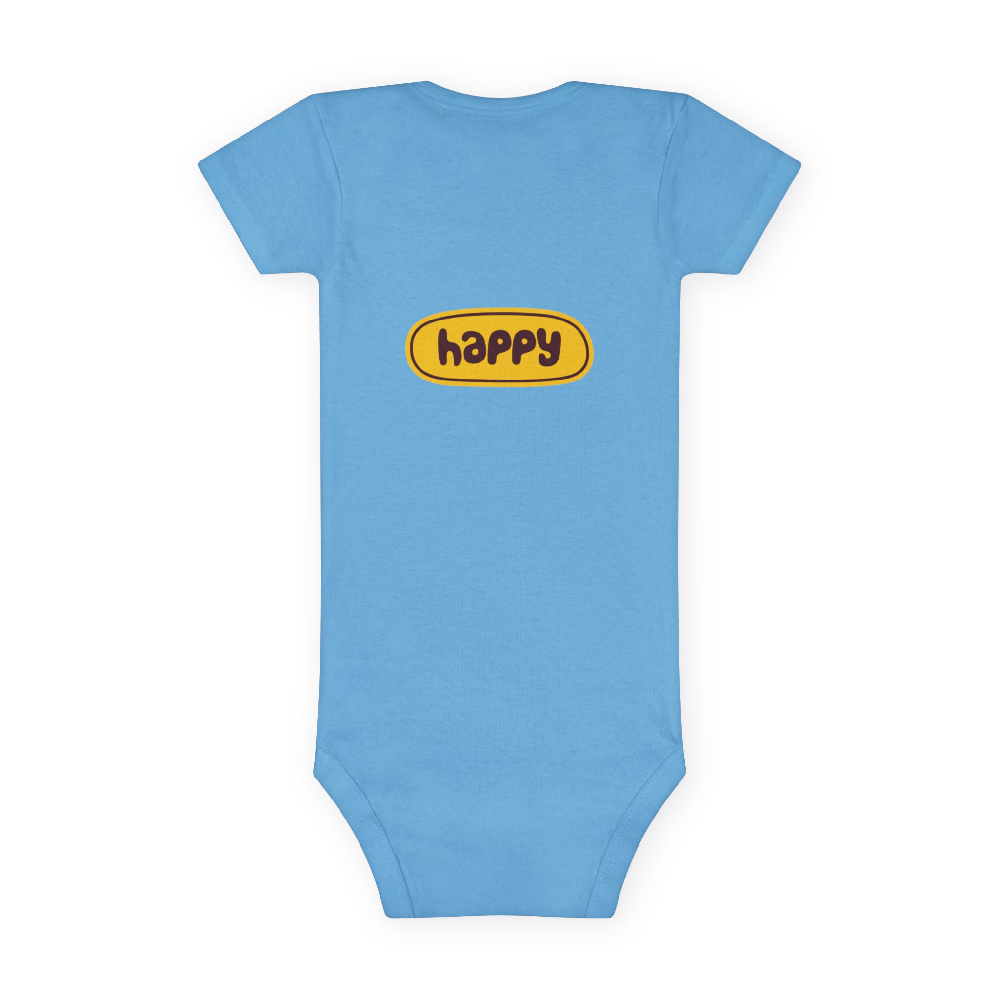 Happy Baby Onesie – Cute Yellow 'happy' Graphic Infant Bodysuit WILOMART - Image 10