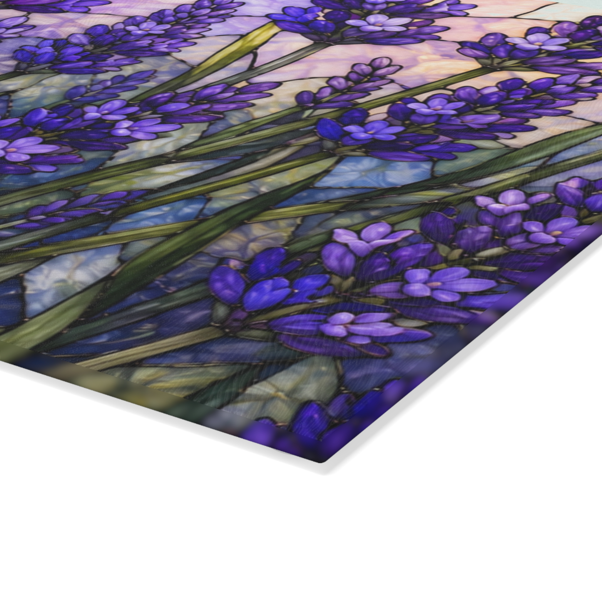 Lavender Fields Glass Cutting Board — Decorative Floral Kitchen Board WILOMART - Image 4
