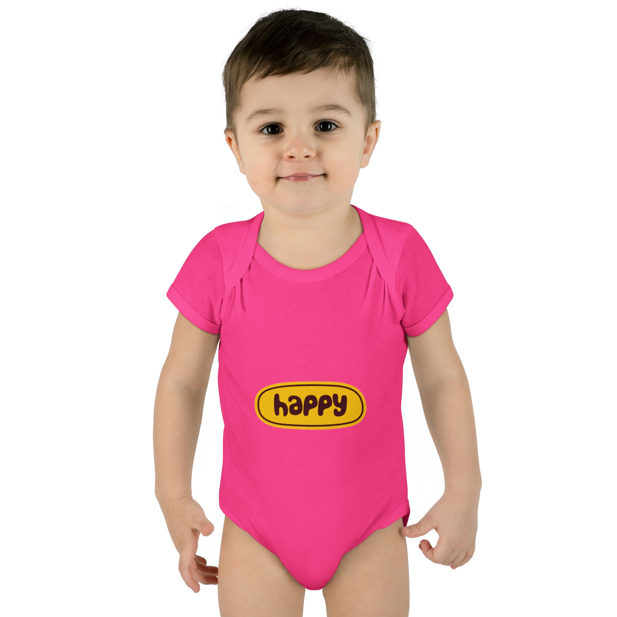 Happy Baby Bodysuit — Infant Rib One-Piece WILOMART - Image 15
