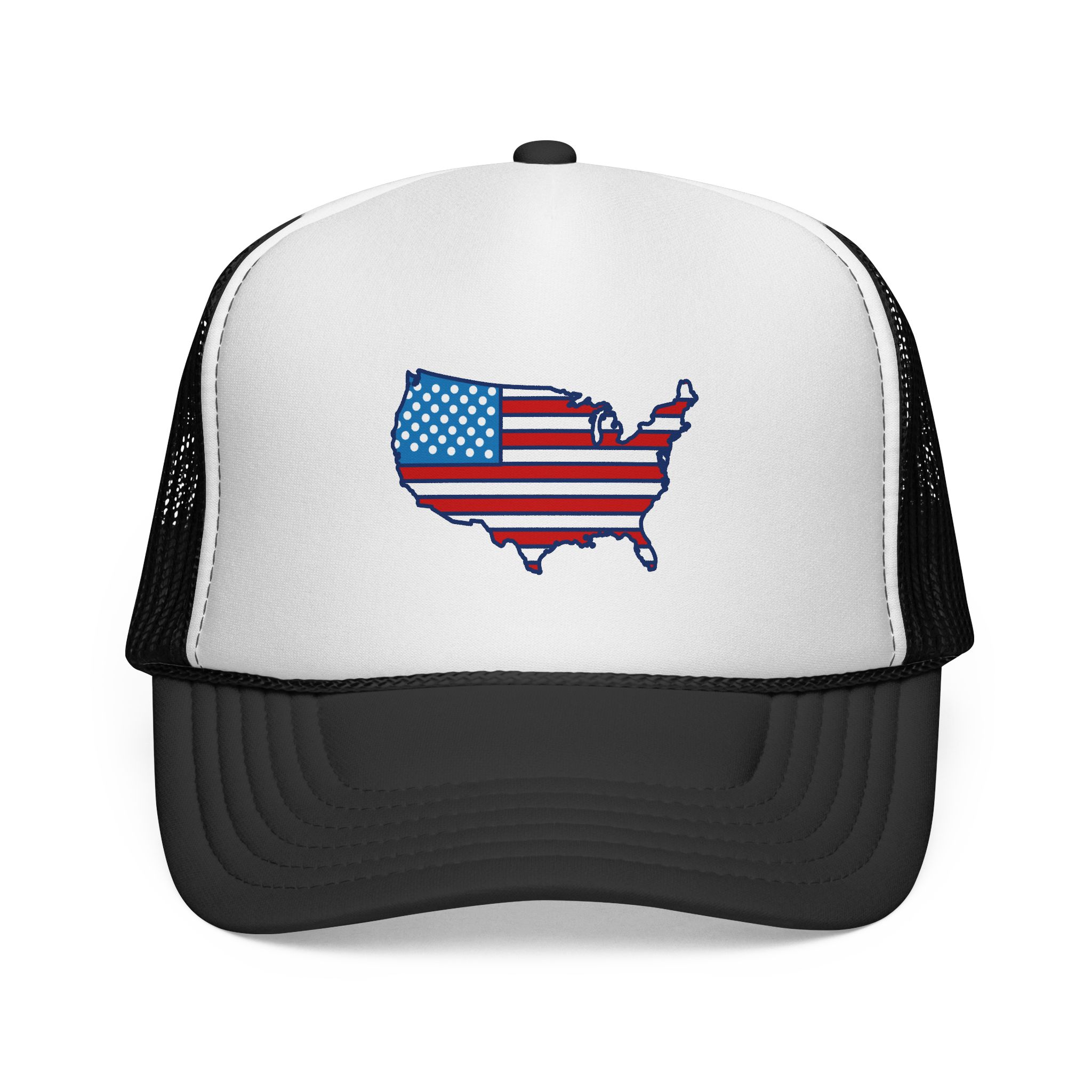 American Flag USA Map Trucker Cap WILOMART - Image 2