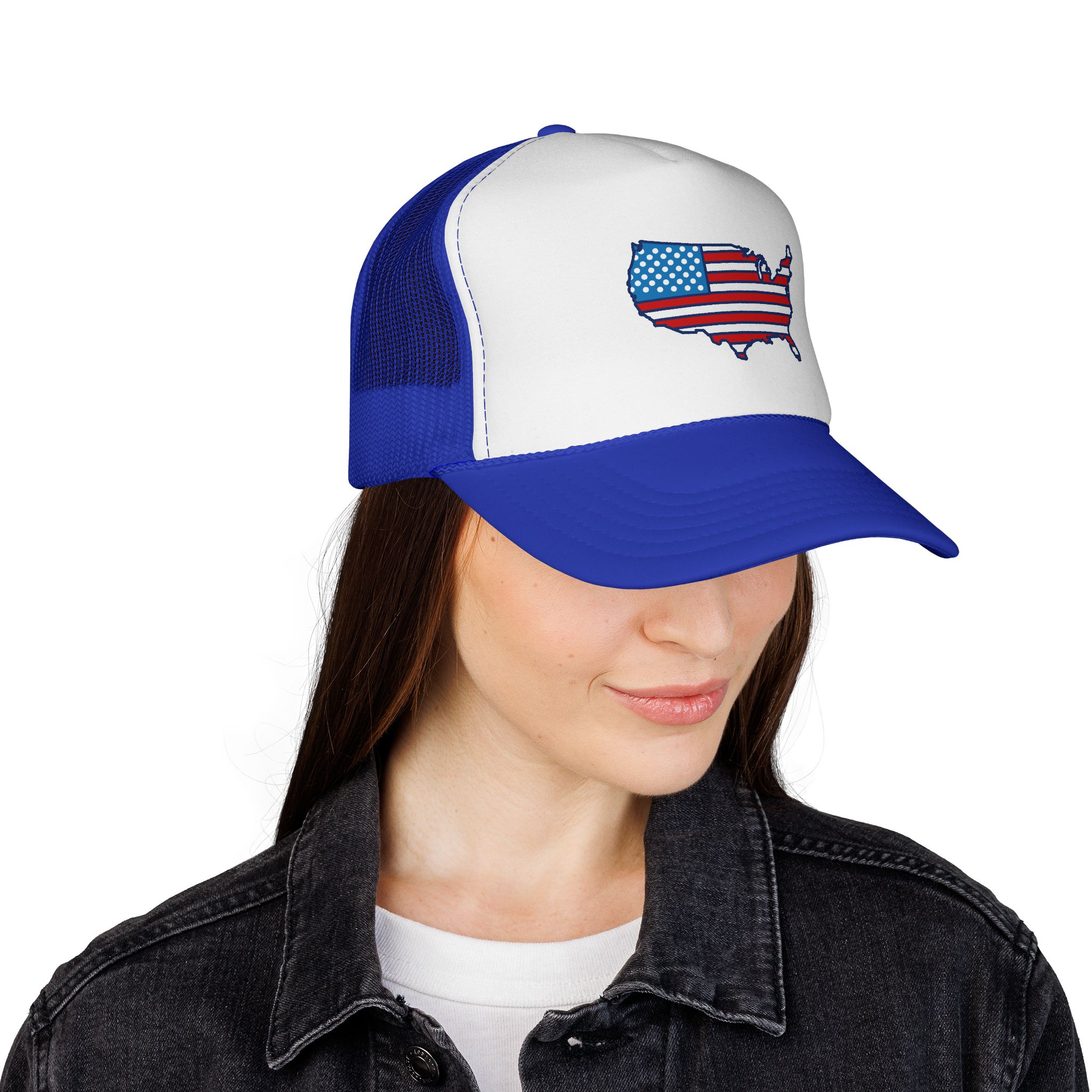 American Flag USA Map Trucker Cap WILOMART - Image 9