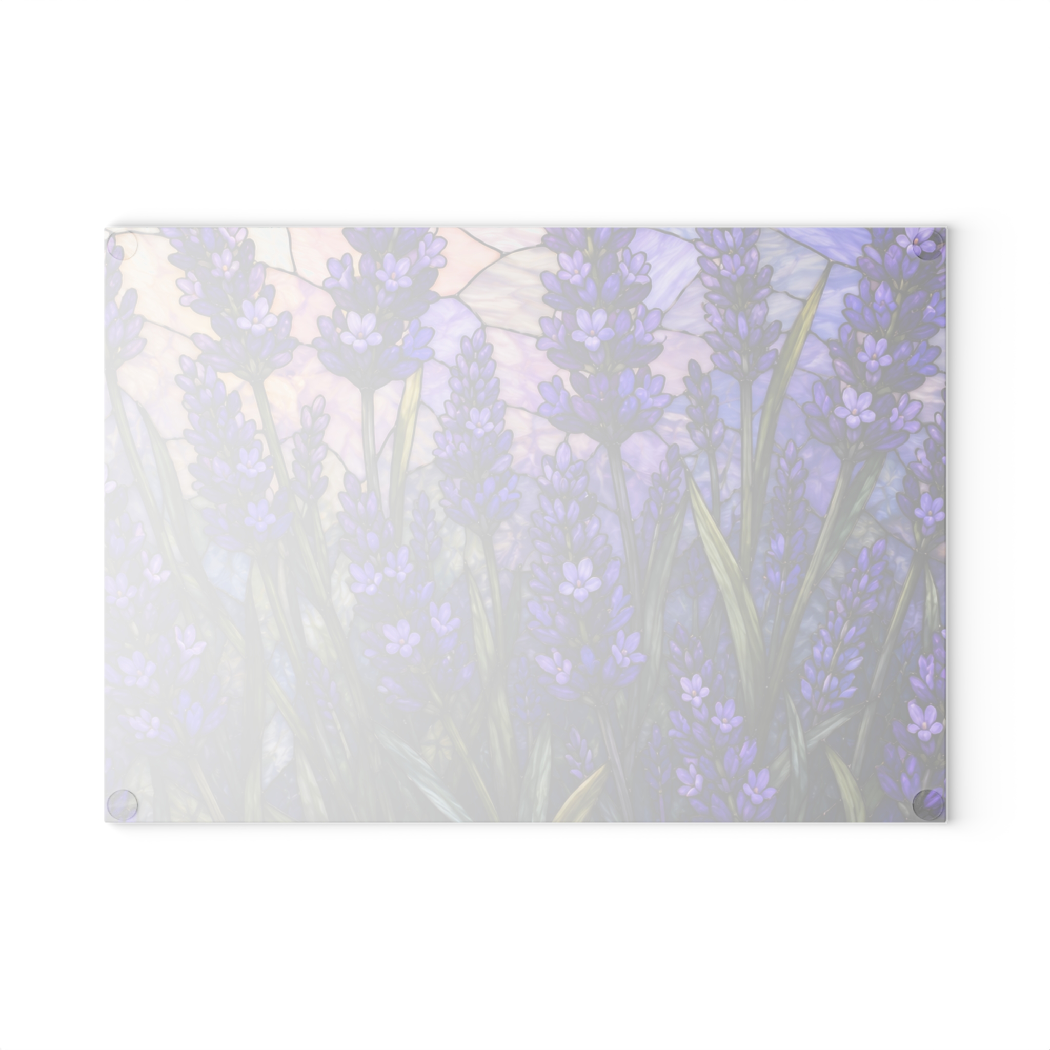 Lavender Fields Glass Cutting Board — Decorative Floral Kitchen Board WILOMART - Image 3