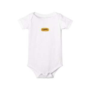 Happy Infant One-Piece Bodysuit - Minimal Cute Baby Onesie WILOMART