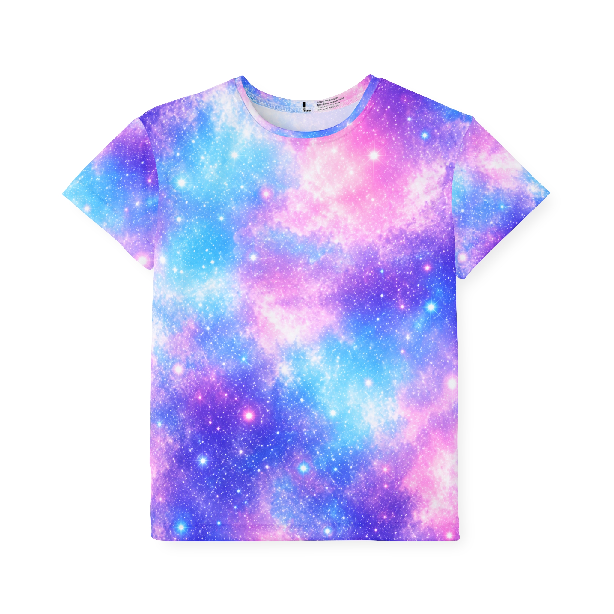 Pastel Galaxy Nebula Kids Jersey | Pink Blue Space Stars Allover Print WILOMART - Image 2