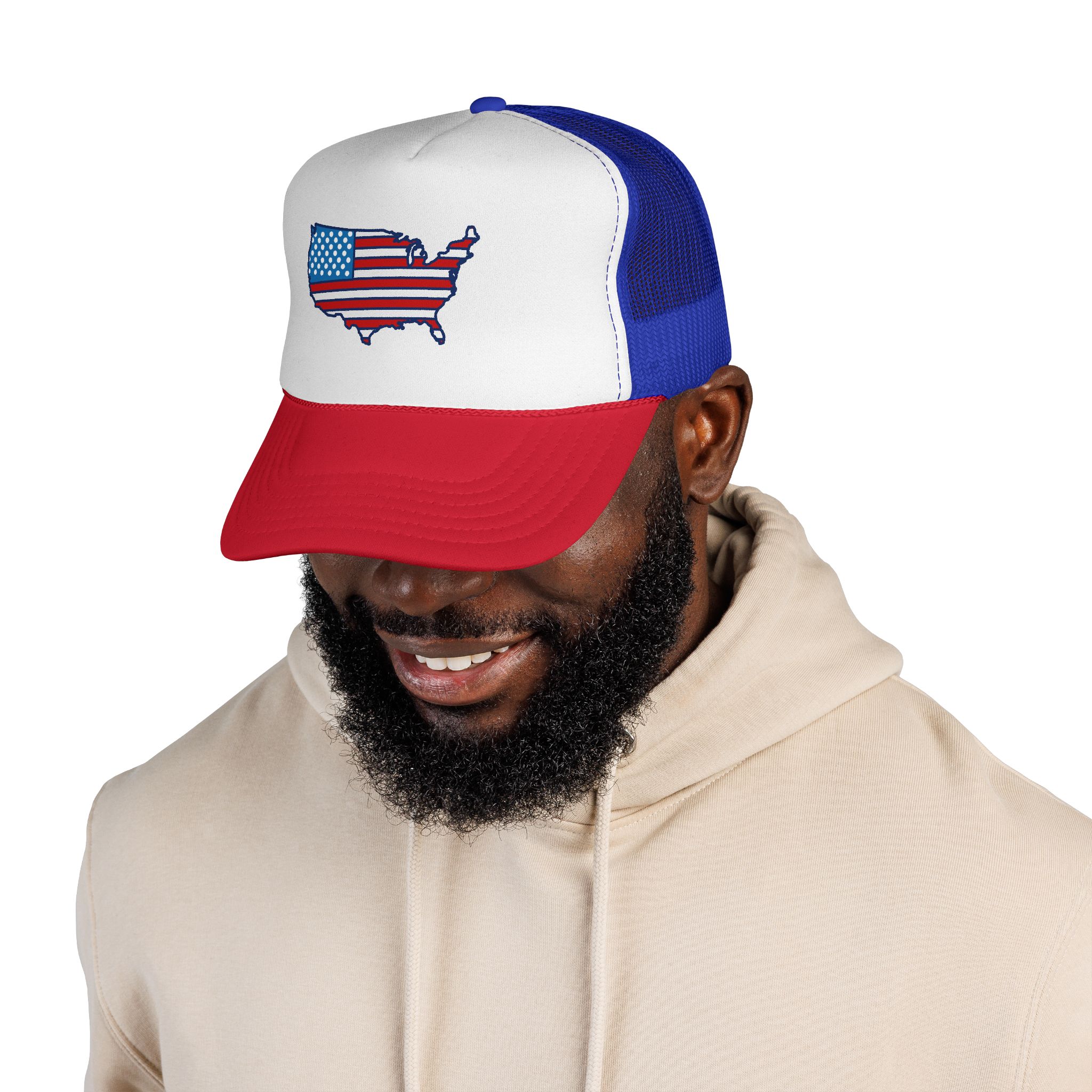 American Flag USA Map Trucker Cap WILOMART - Image 15