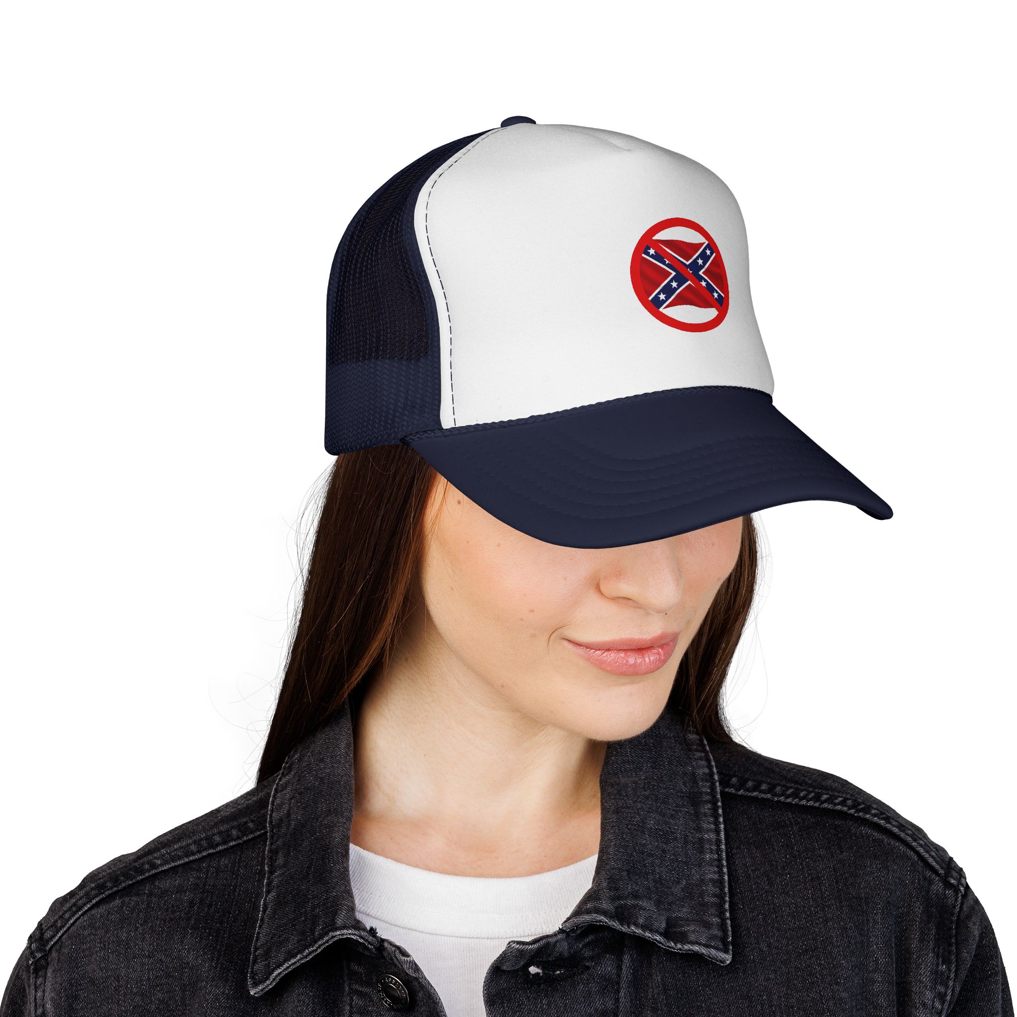 Trucker Cap — No Confederate Flag Embroidered Patch WILOMART - Image 4