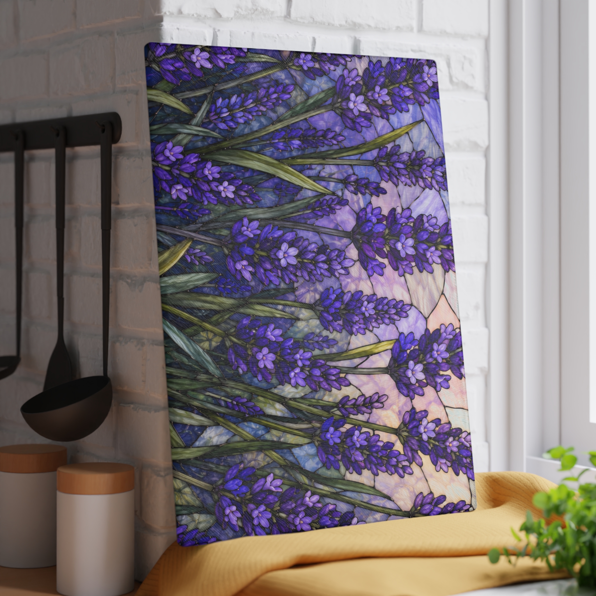 Lavender Fields Glass Cutting Board — Decorative Floral Kitchen Board WILOMART - Image 12